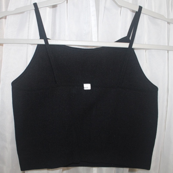 Alexander Jane Ribbed The Essential Crop | Skinny Strap Bralette in Sz (L/XL) - Picture 2 of 7